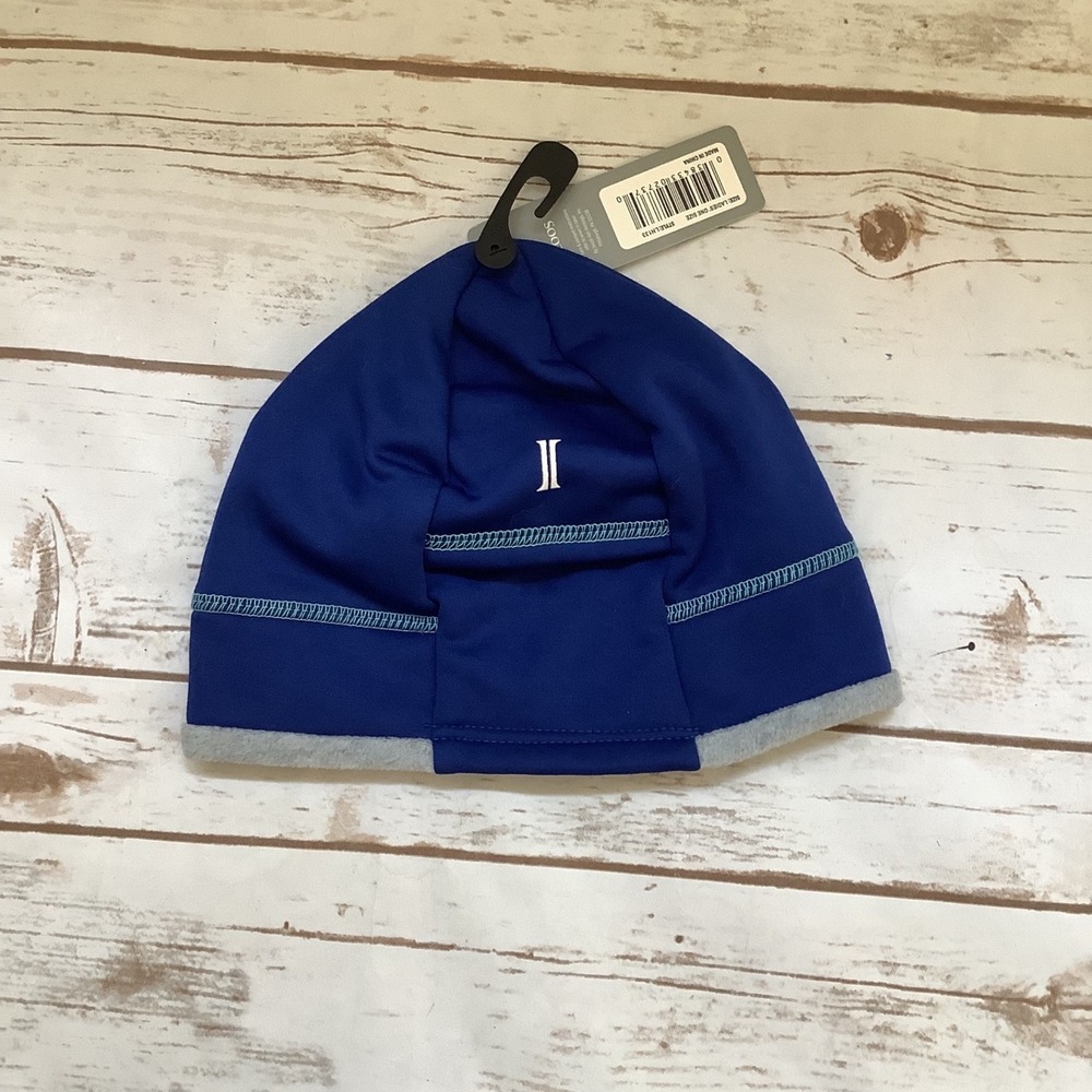 Igloos Beanie Royal Blue Fleece Lined Ponytail Hole Athletic Hat OS